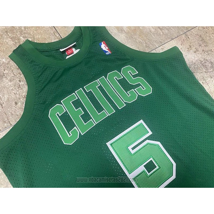 Camiseta Boston Celtics Kevin Garnett #5 Mitchell & Ness 2012 Verde